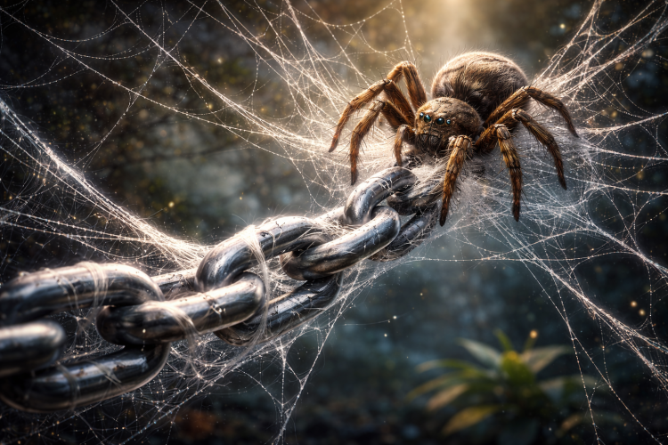 Паяжината е по-здрава от стомана спрямо теглото си