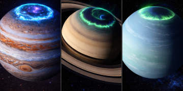 Северното сияние не е само на Земята: как изглеждат полярните светлини на други планети