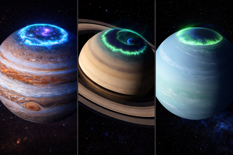 Северното сияние не е само на Земята: как изглеждат полярните светлини на други планети