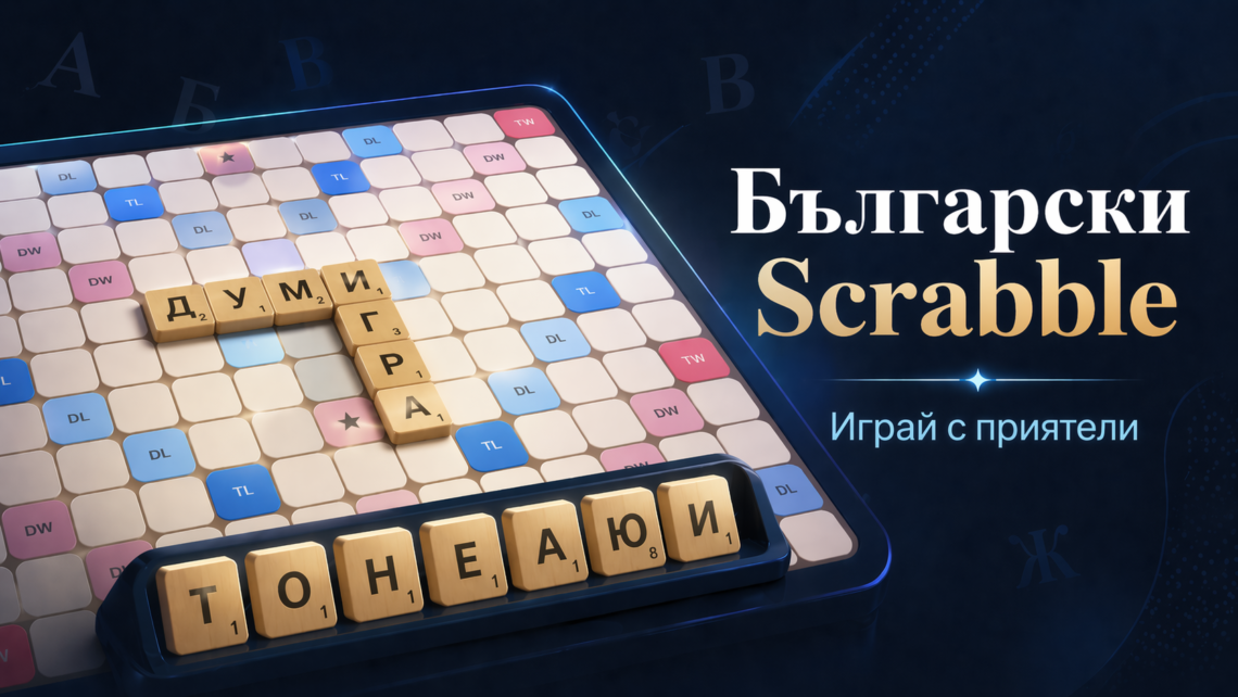 Онлайн български Scrabble с мултиплеър