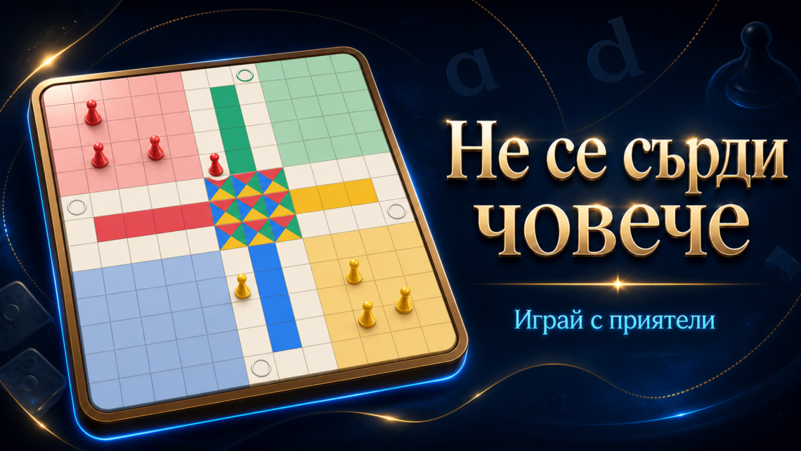 Онлайн Не Се Сърди Човече с мултиплеър и ботове