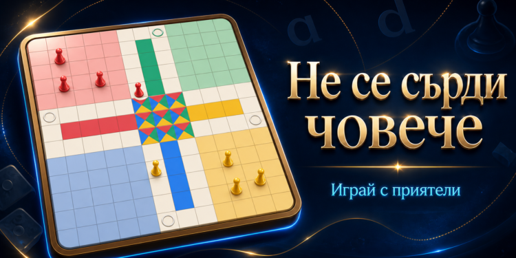 Онлайн Не Се Сърди Човече с мултиплеър и ботове